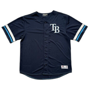 Tampa Bay Rays Fan Baseball MLB Jersey Men’s Size XL Blue